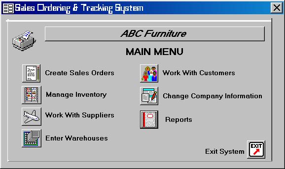 Sales Pro 2000 Main Interface